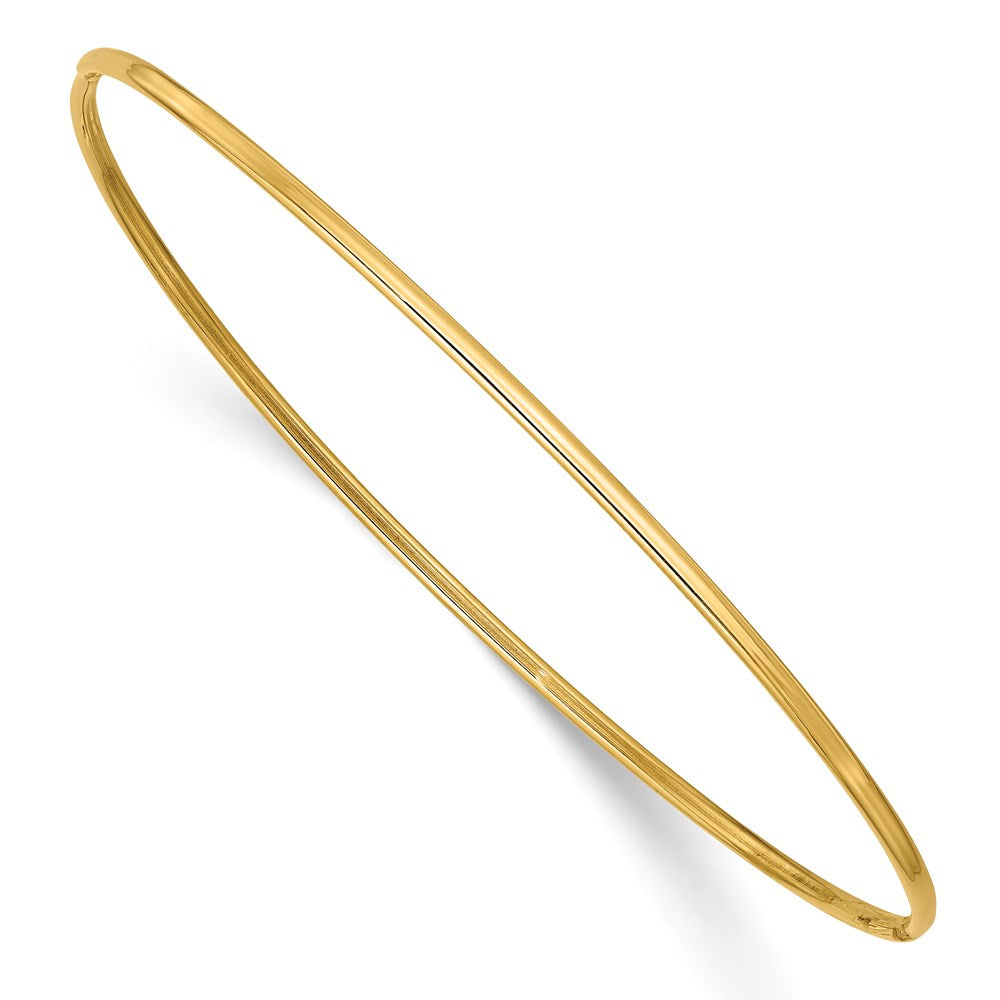14k 1.5mm Polished Slip-on Bangle Bracelet 8 inches