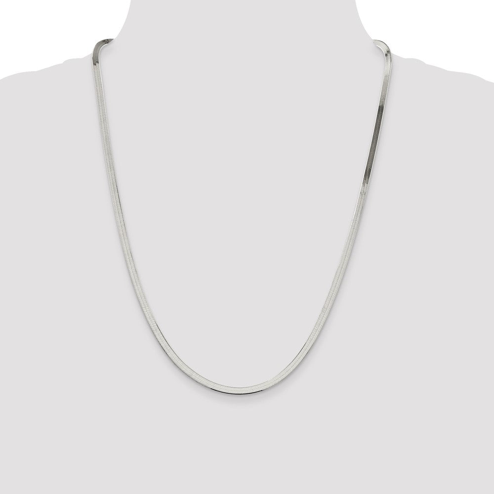 Sterling Silver 3.5mm Magic Herringbone Chain 24 Inches