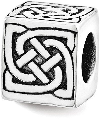 Sterling Silver Reflections Celtic Block Bead