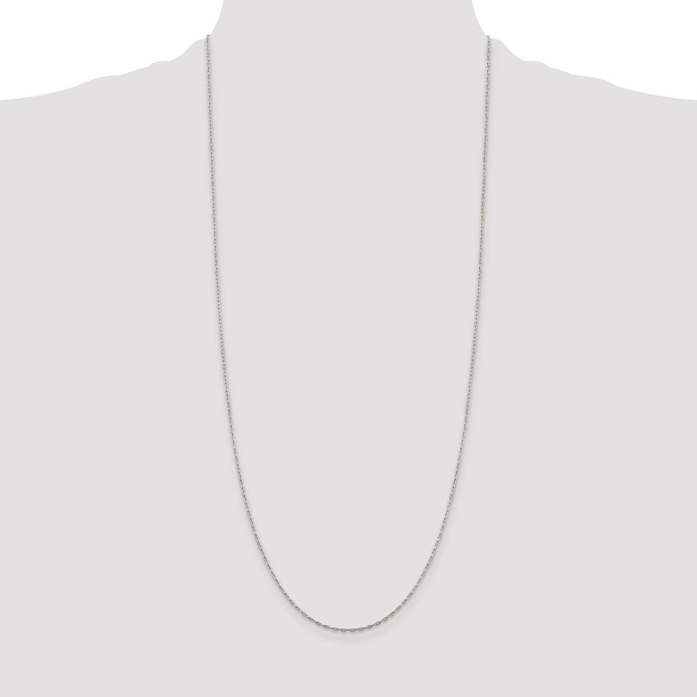 Sterling Silver 1.4mm Flat Oval Cable Chain 30 Inches