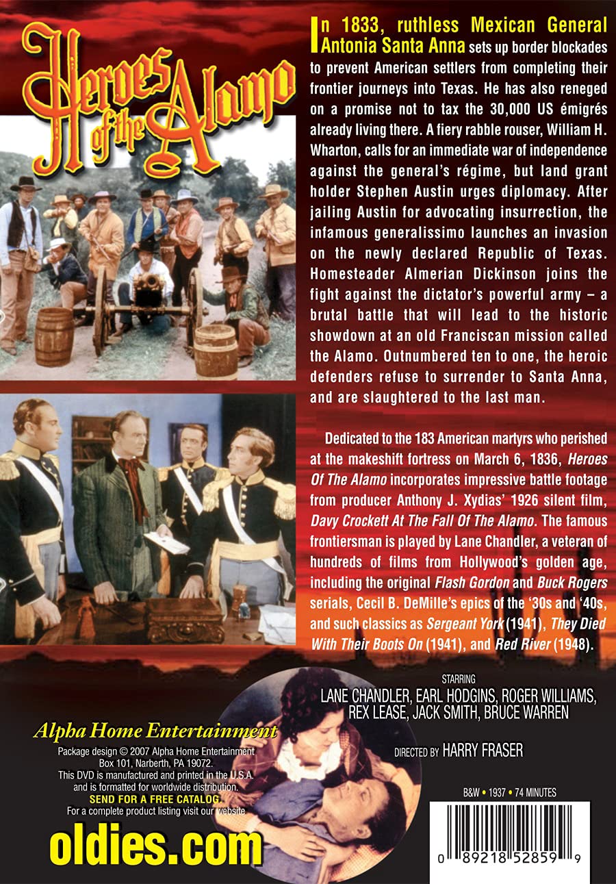 Heroes of the Alamo (DVD), Alpha Video, Western