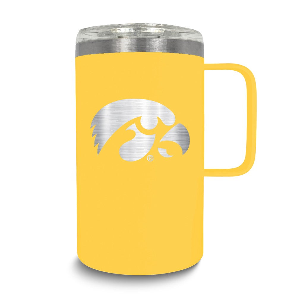 Collegiate University of Iowa Stainless Steel 18 oz. Hustle Mug with Lid
