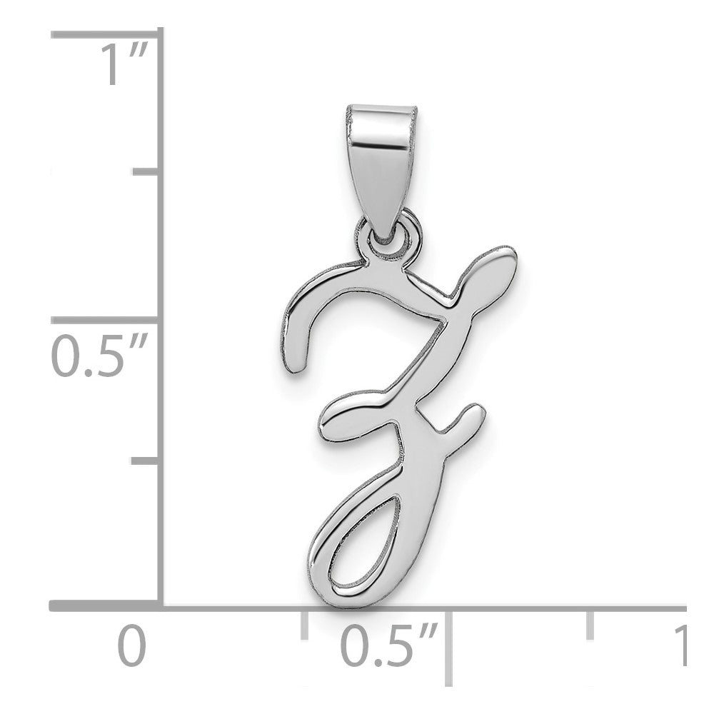 14K White Gold Z SCRIPT INITIAL / HP