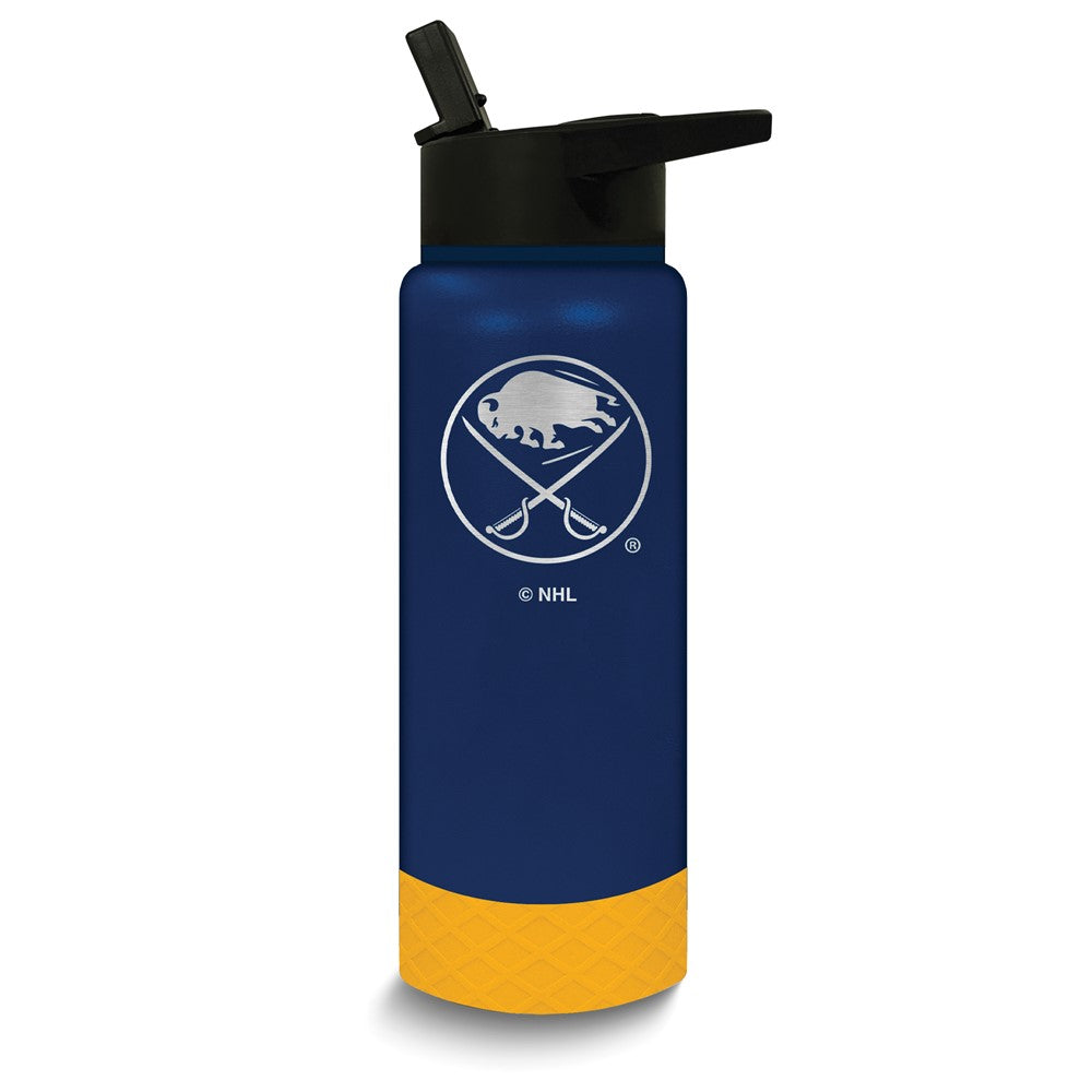 NHL Buffalo Sabres Stainless Steel Silicone Grip 24 oz. Water Bottle