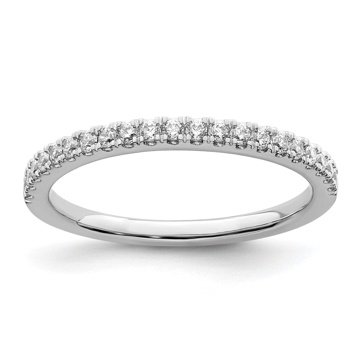 14k White Gold 1/4 carat Lab Grown Diamond VS/SI+ G+ Complete Size 5 Wedding Band