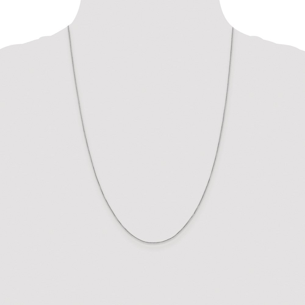 Sterling Silver Rhodium-plated .6mm Box Chain