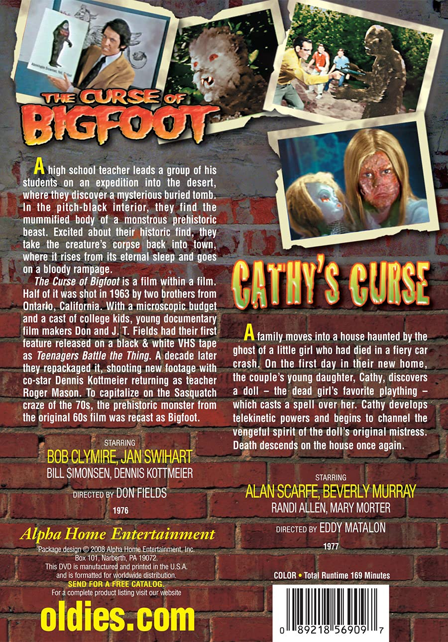 The Curse of Bigfoot / Cathy's Curse (DVD), Alpha Video, Horror