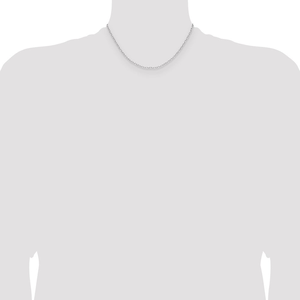 Sterling Silver Rhodium-plated 2.0mm D/C Forzantine Chain