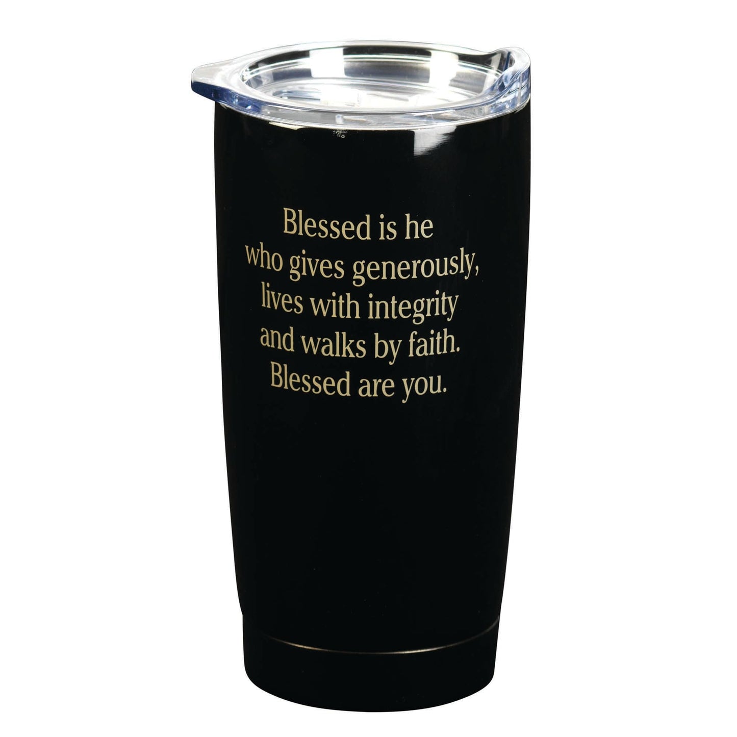 Dicksons Dad Blessed Is He Who Gives Generously Black 20 Ounce Stainless Steel Travel Mug Drink Hot Cold Tumbler