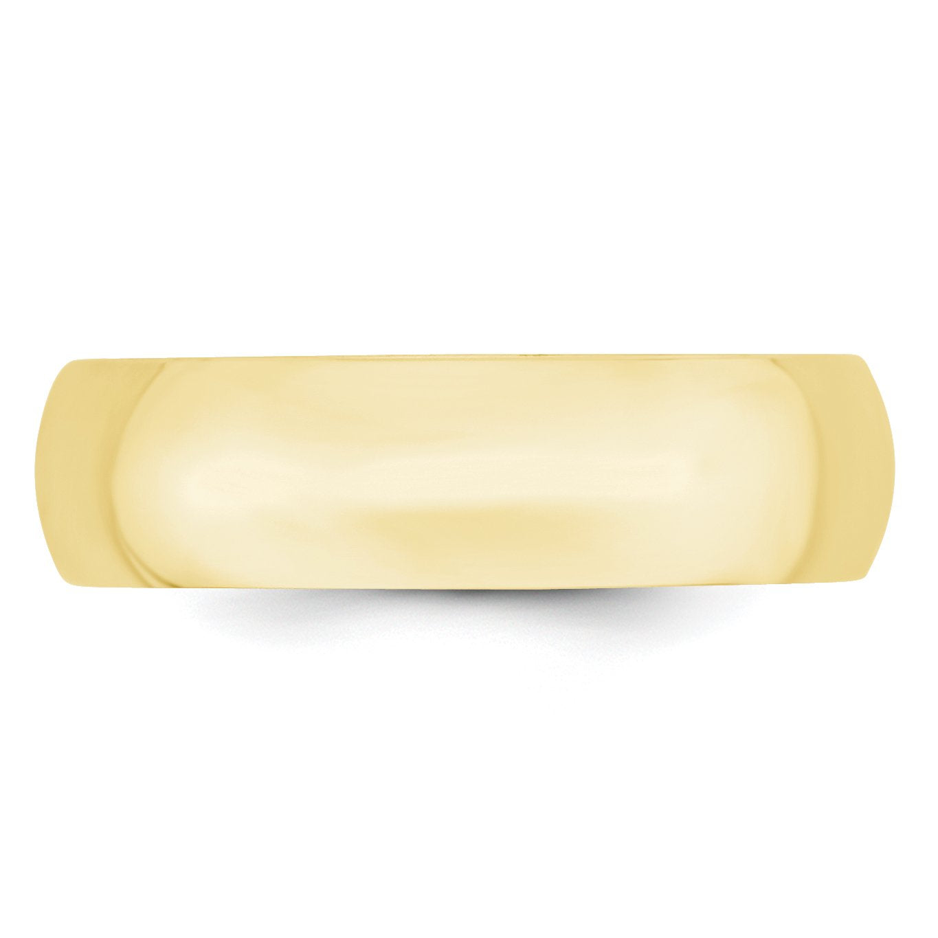 10k Yellow Gold 6mm Lightweight Comfort Fit Wedding Band Size 4.5