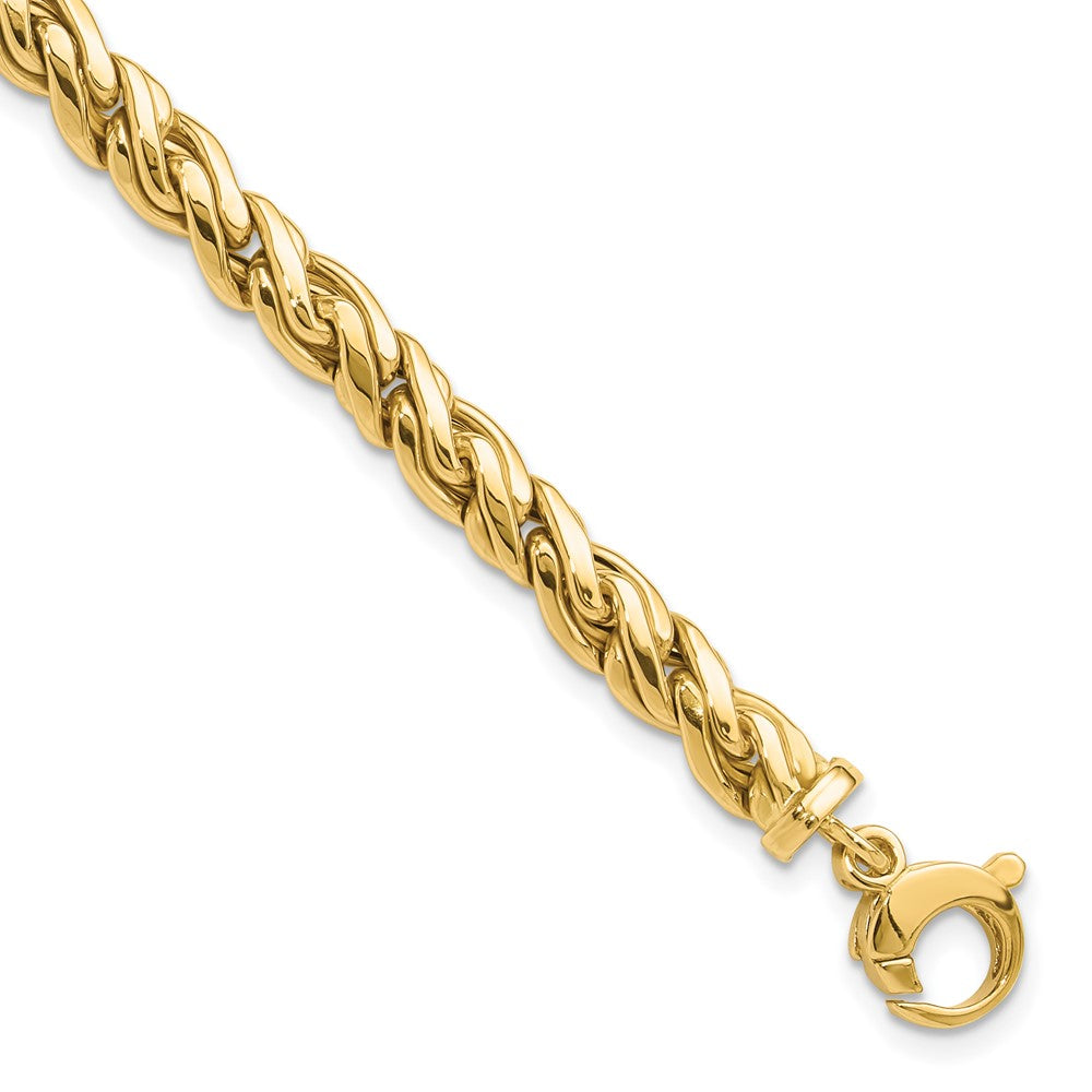 14K Polished Fancy Twist Bracelet 8.25 inches