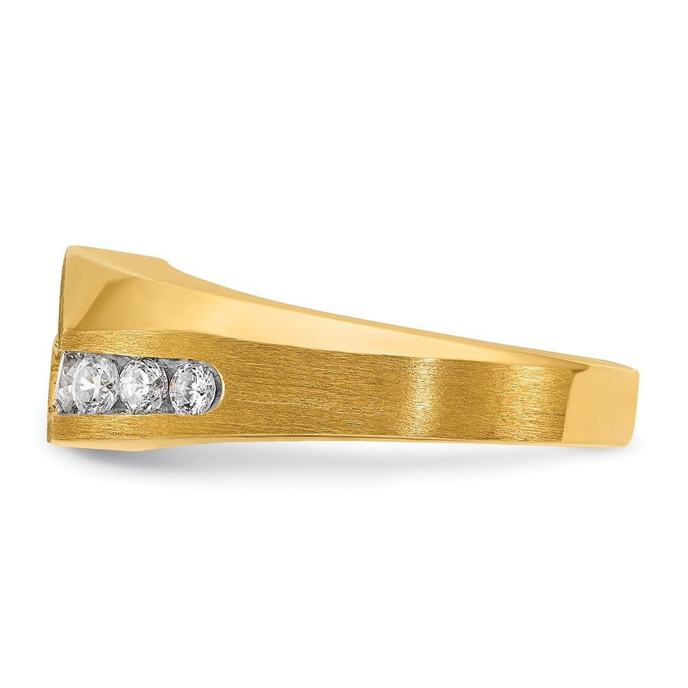14k IBGoodman Men's Polished and Satin Ring Mounting