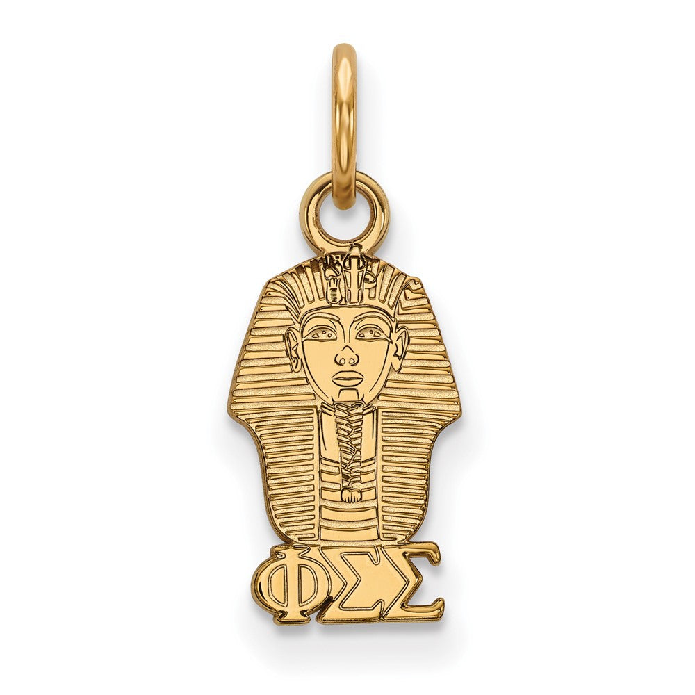 Sterling Silver Gold-plated LogoArt Phi Sigma Sigma Sorority Symbol Extra Small Pendant