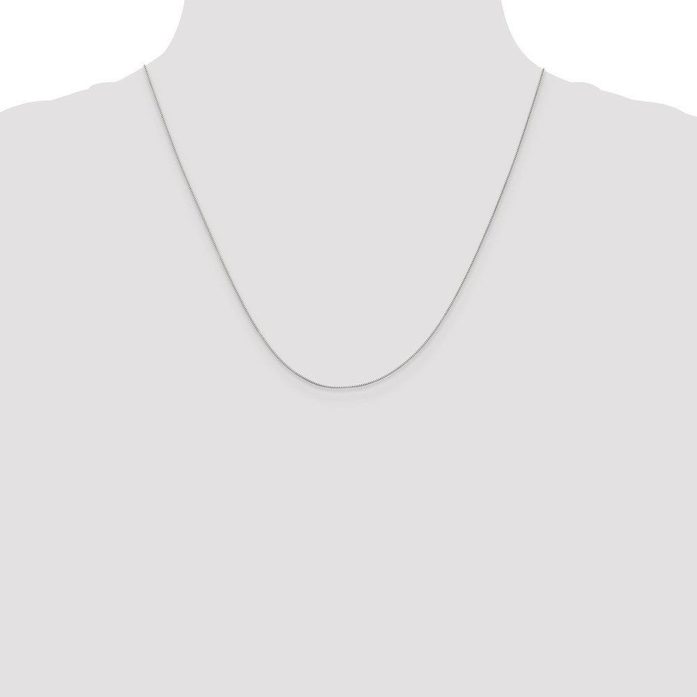 10k White Gold .5mm Box Chain
