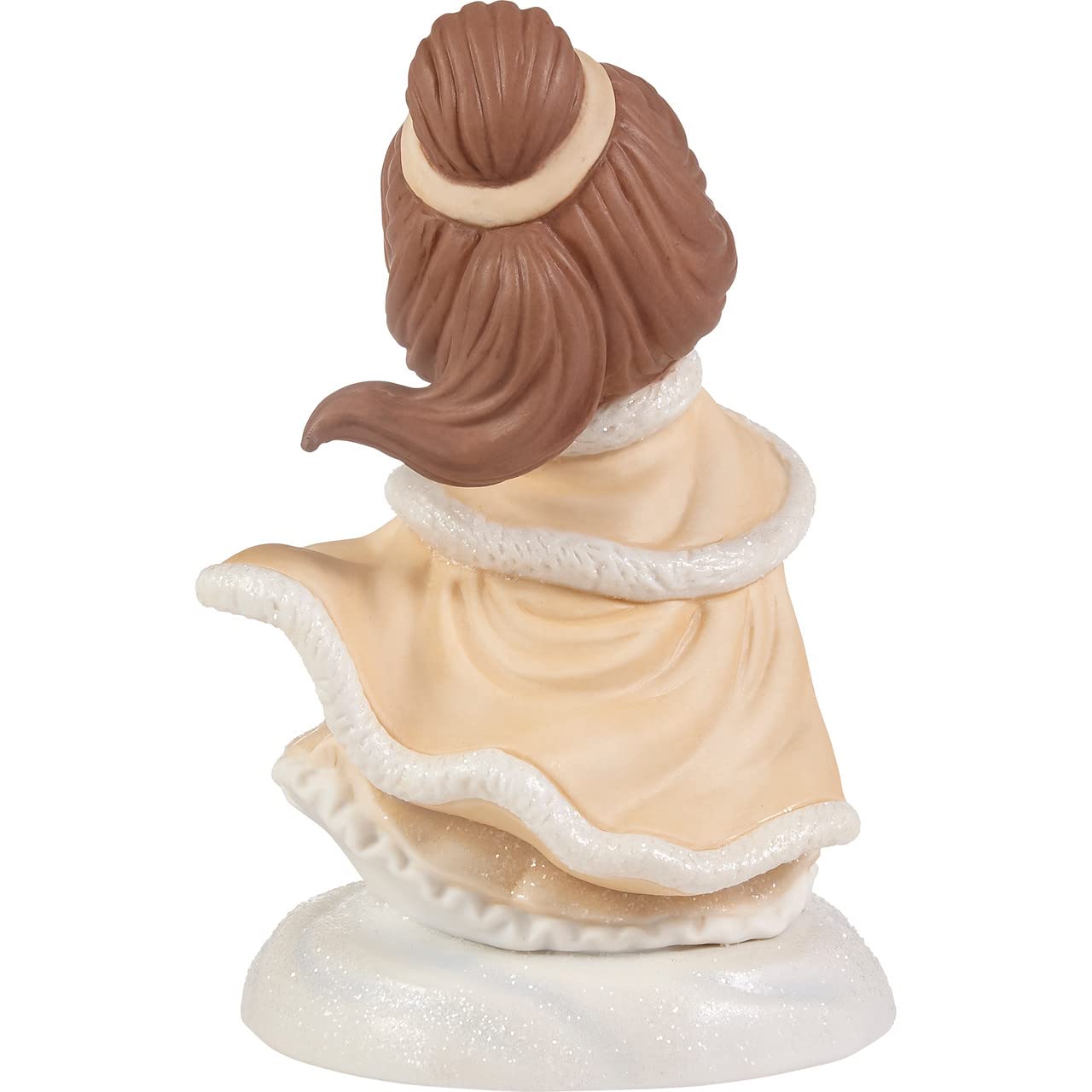 Precious Moments Disney Hand-painted Porcelain Sweet Season of Beauty Belle in Winter Coat Figurine