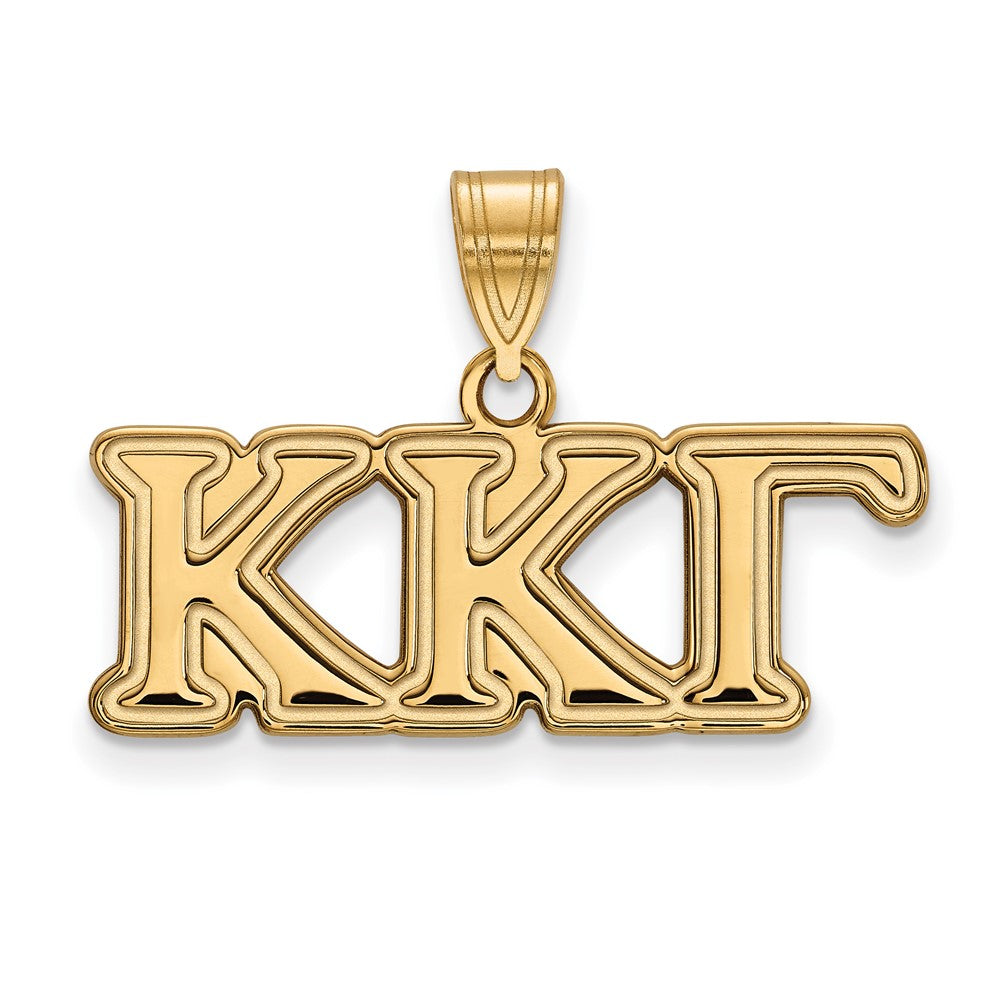 14k Gold LogoArt Kappa Kappa Gamma Sorority Greek Letters Medium Pendant