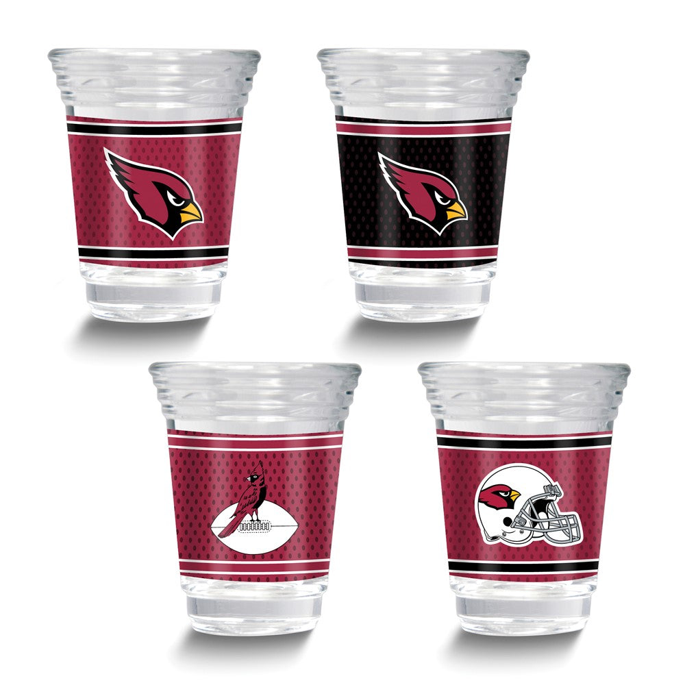 NFL Arizona Cardinals 4-piece 2 oz. Shot Glass Set