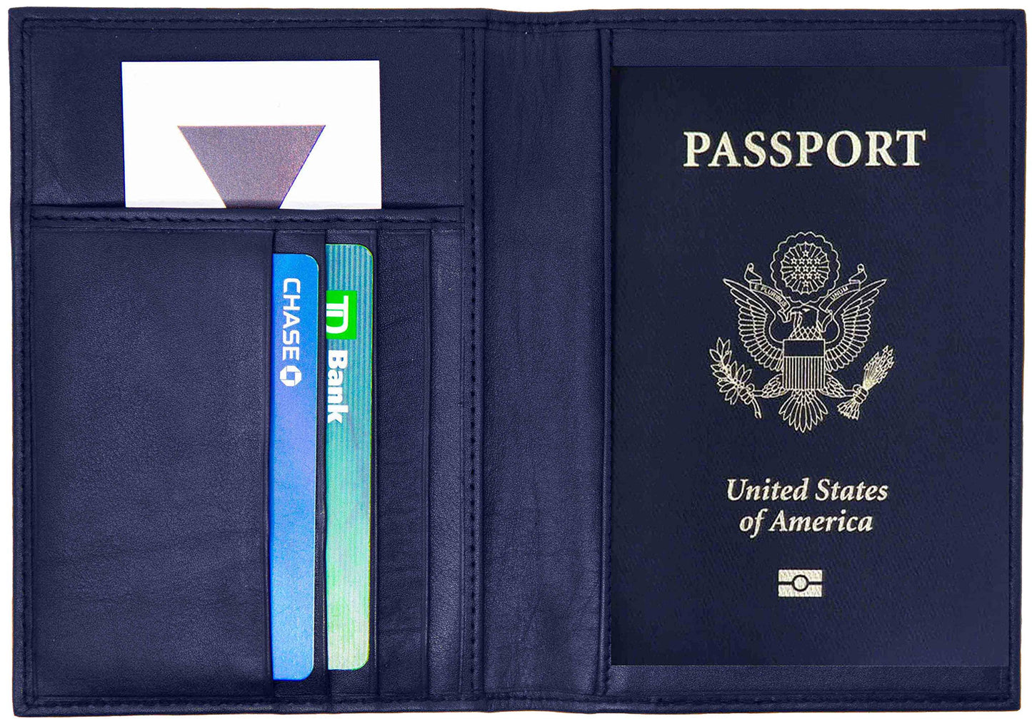 Genuine Cowhide Leather RFID-Blocking Passport Cover Case Holder & Wallet