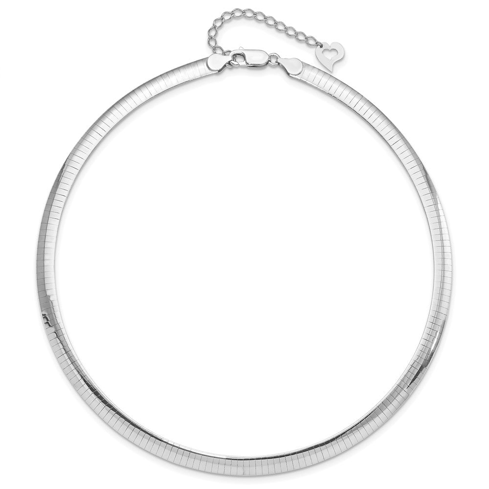 Sterling Silver Gold-plated 6mm Reversible w/2in ext Cubetto Chain 18 Inches