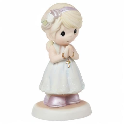Precious Moments Hand-painted Porcelain Standing Communion Blonde Girl Figurine