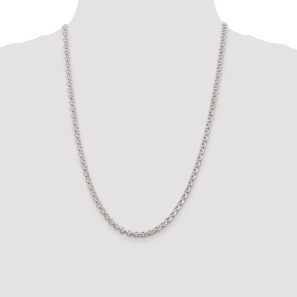 Sterling Silver Rhodium-plated 4.6mm Rolo Chain