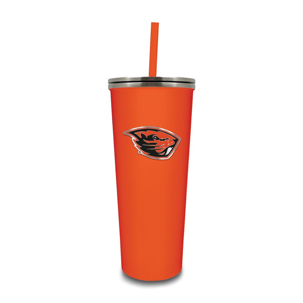 Oregon State Stainless Steel 24 ounce Skinny Tumbler with Straw