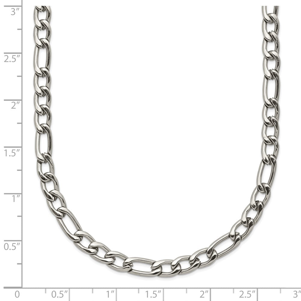 Stainless Steel Polished 4mm 20in Figaro Chain