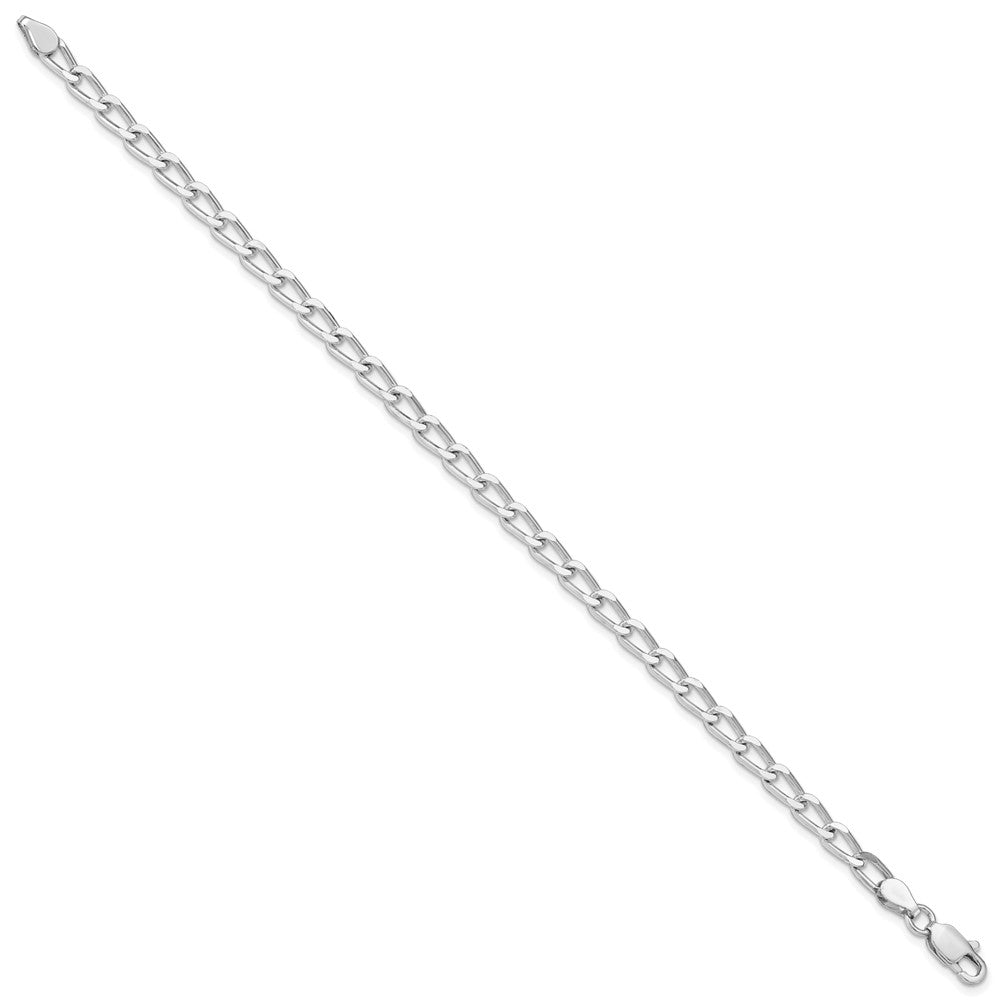 Amore La Vita Sterling Silver Rhodium-plated Polished 4.3mm 8 inch Open Link with Lobster Clasp Charm Bracelet 8 inches