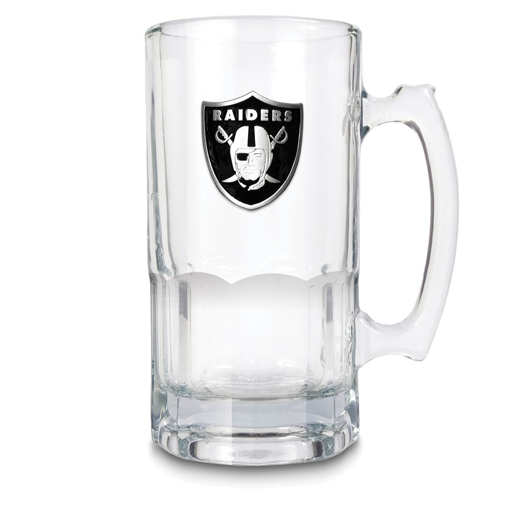 NFL Las Vegas Raiders Glass 32 ounce Macho Mug with Emblem