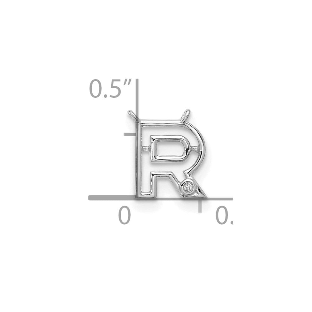 Stella & Dot 10kw Diamond Initial R Charm Element