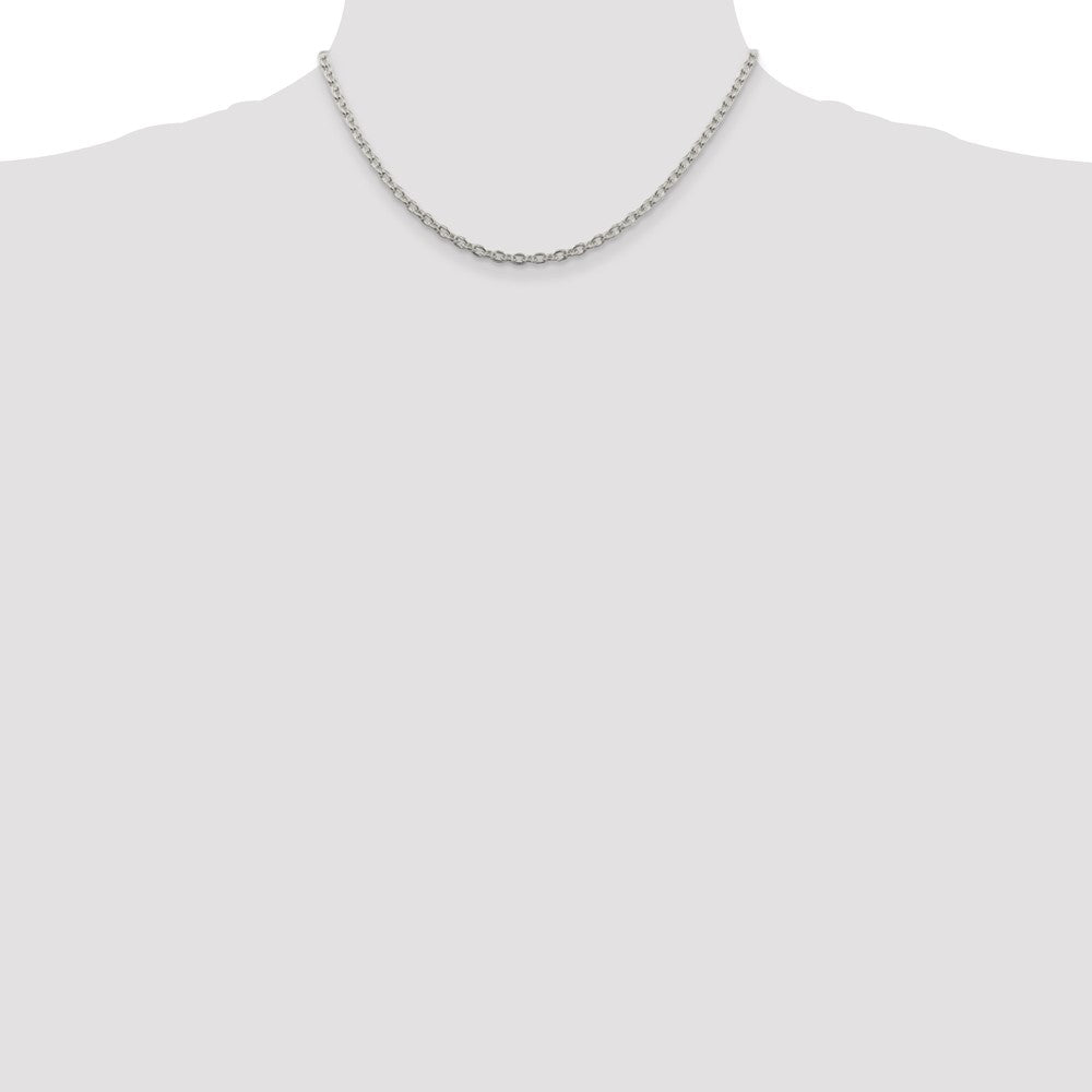 Sterling Silver 3.5mm Cable Chain 16 Inches