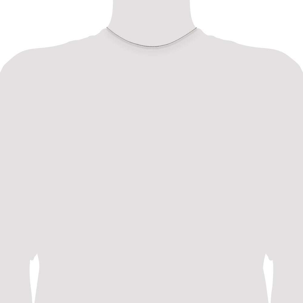 Sterling Silver 1.2mm Diamond-cut Rope Chain