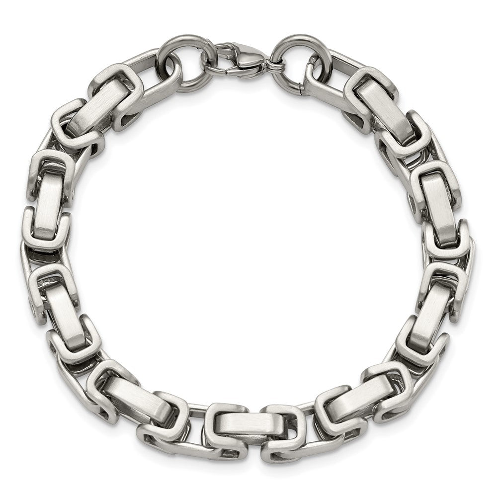 Stainless Steel Brushed and Polished 8.5in Bracelet 8.5 inches