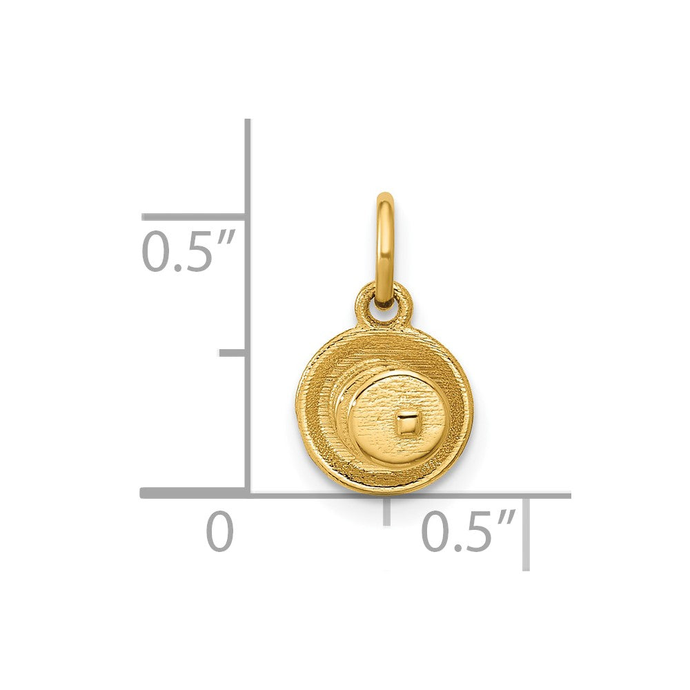 14K Polished Pancake Stack Pendant