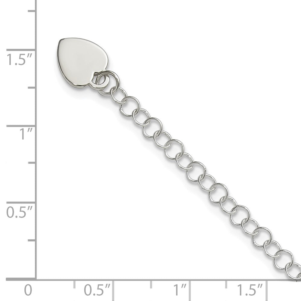 Sterling Silver Round Link Bracelet 7.25 inches