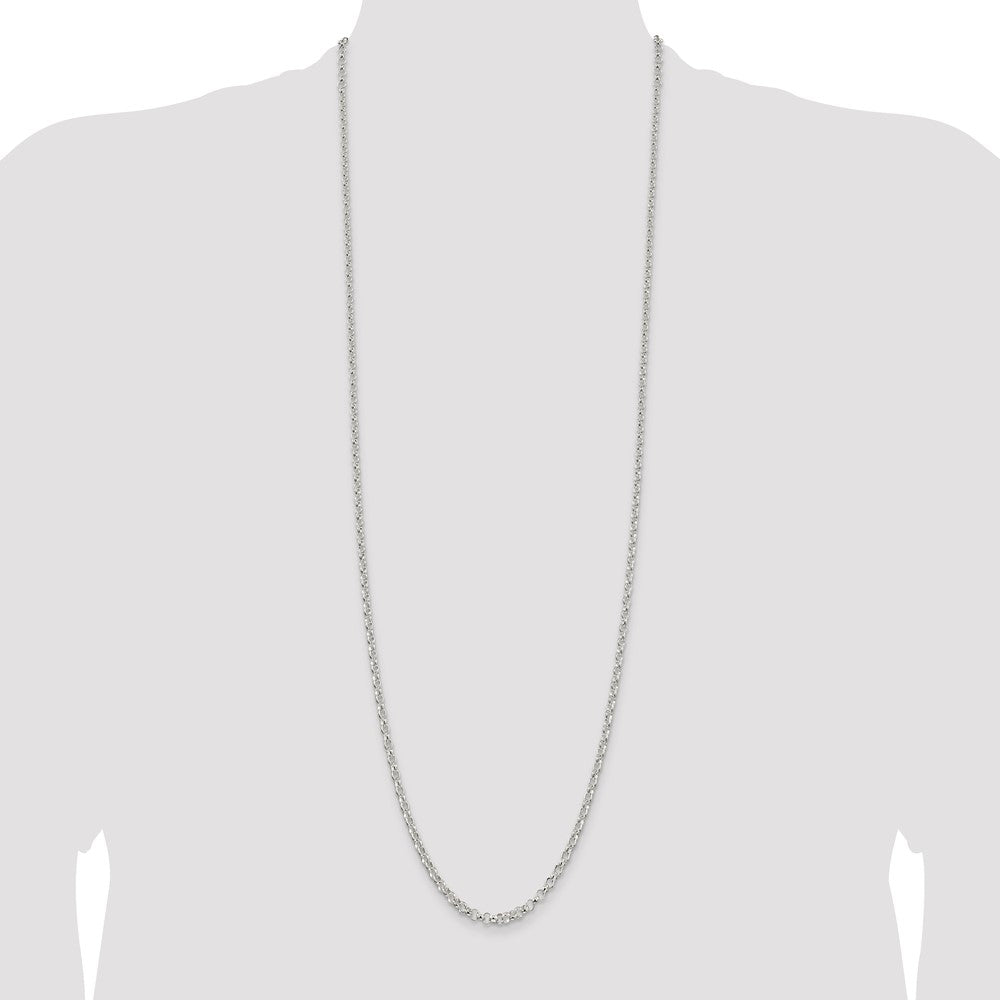 Sterling Silver 3.5mm Rolo Chain 36 Inches