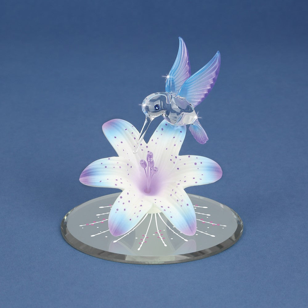Glass Baron Blue Hummingbird and Lily T5 350-BB