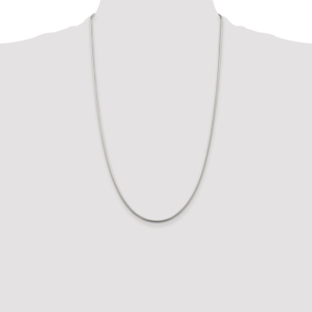 Sterling Silver Rhodium-plated 1.75mm Snake Chain