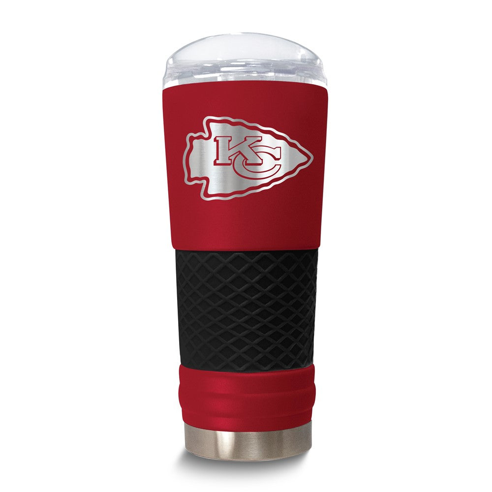 NFL Kansas City Chiefs Stainless Steel Silicone Grip 24 oz. Draft Tumbler with Lid