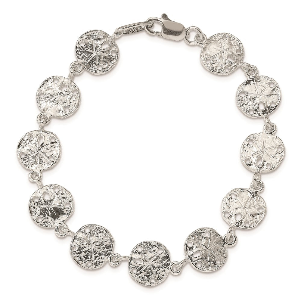 Sterling Silver Sand Dollars Bracelet 7 inches