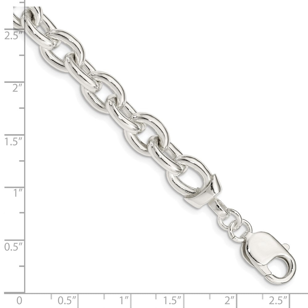 Sterling Silver Fancy Link Bracelet 7.5 inches