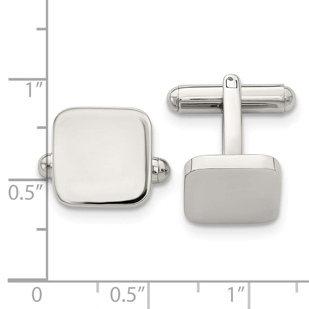 Stainless Steel Polished Cuff Links