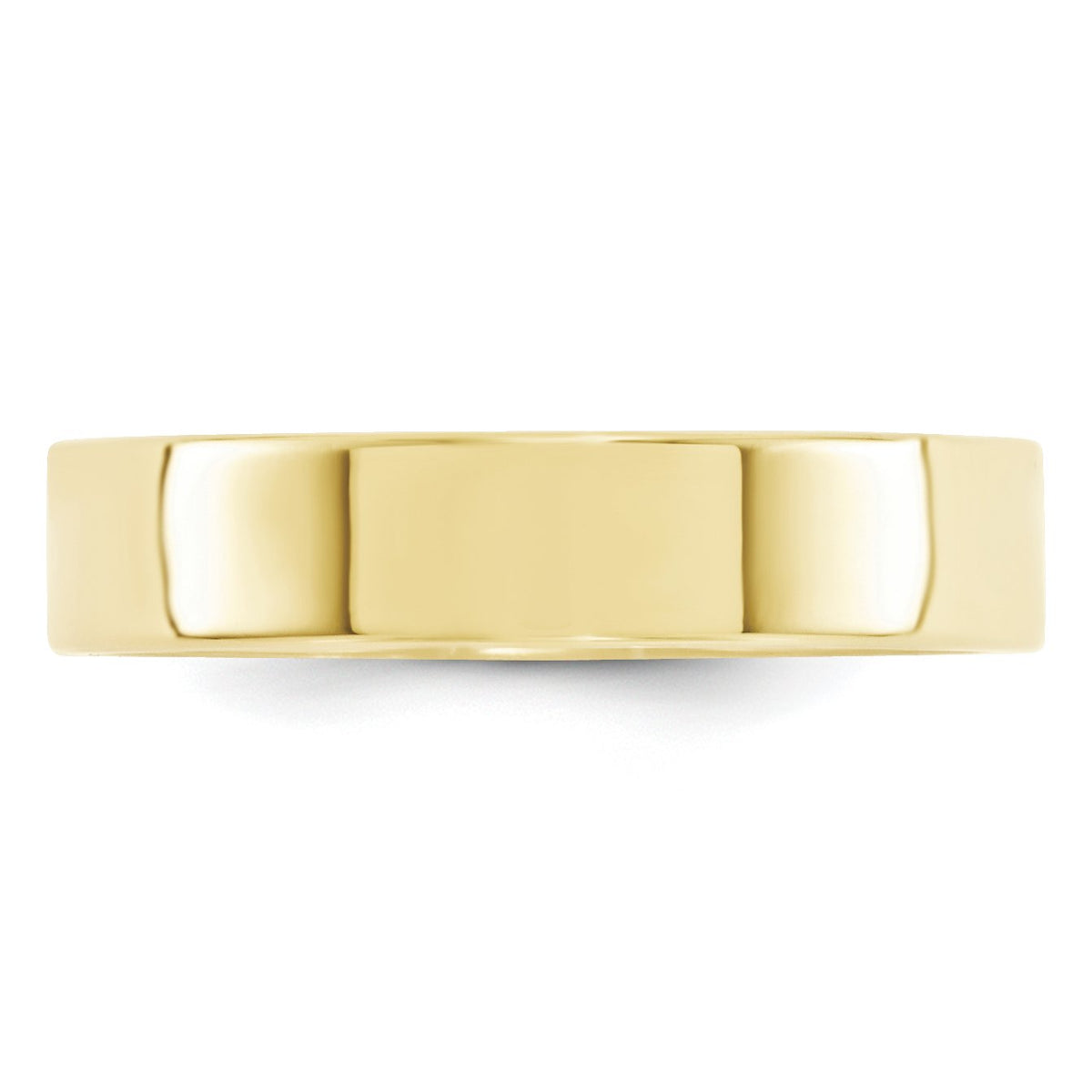 Primal Gold 10 Karat Yellow Gold 5mm Standard Flat Comfort Fit Band Size 9.5