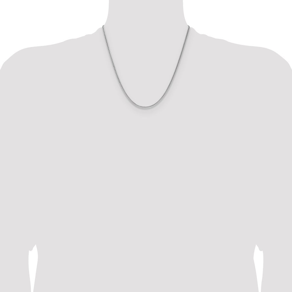 Sterling Silver 2.1mm Diamond-cut Square Spiga Chain