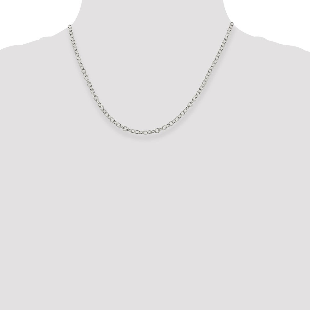 Sterling Silver 3.75mm Oval Cable Chain 18 Inches