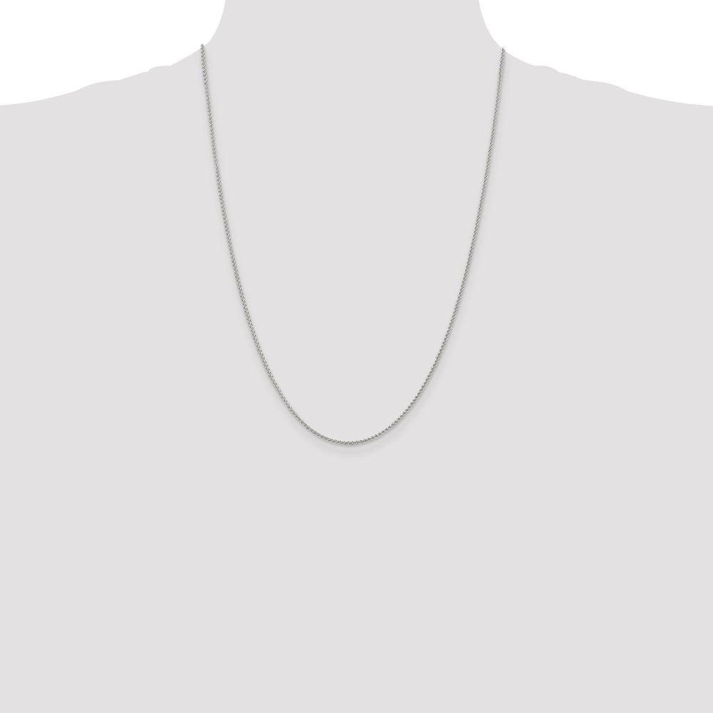 Sterling Silver 1.5mm Round Spiga Chain 24 Inches