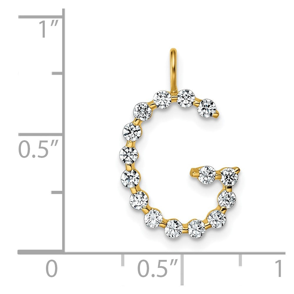 True Origin 14k 1/2 carat Lab Grown Diamond VS DEF Alphabet G Pendant