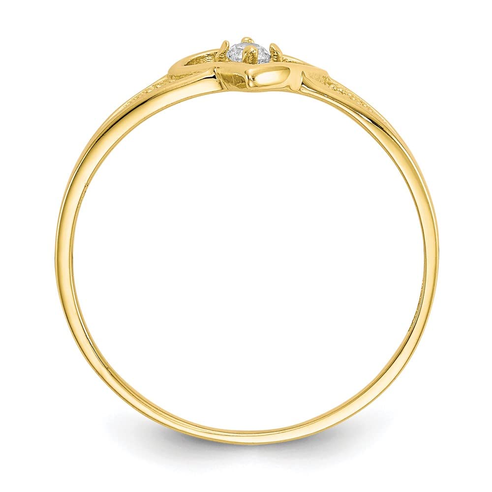 10k Heart CZ Ring