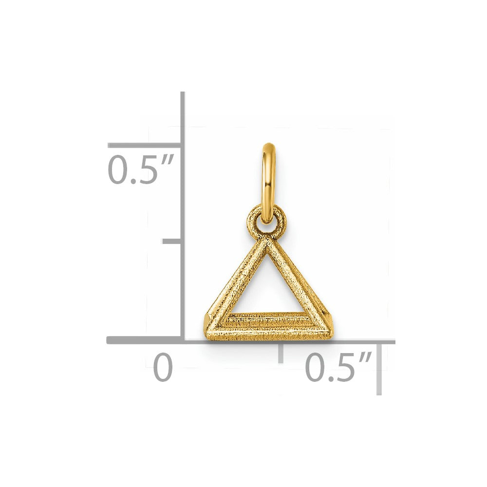 14K Polished Rectangular Pyramid Shape Pendant