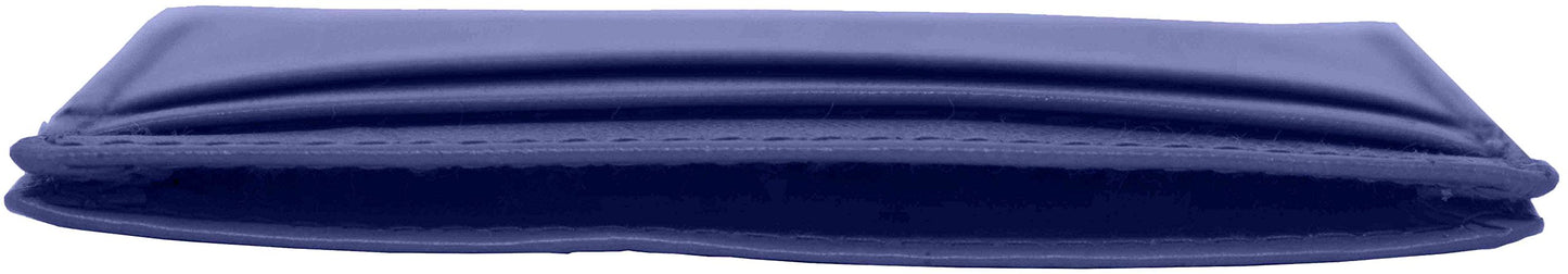 Navy Genuine Cowhide Leather RFID Blocking 6-Card Slim Wallet QGM22529